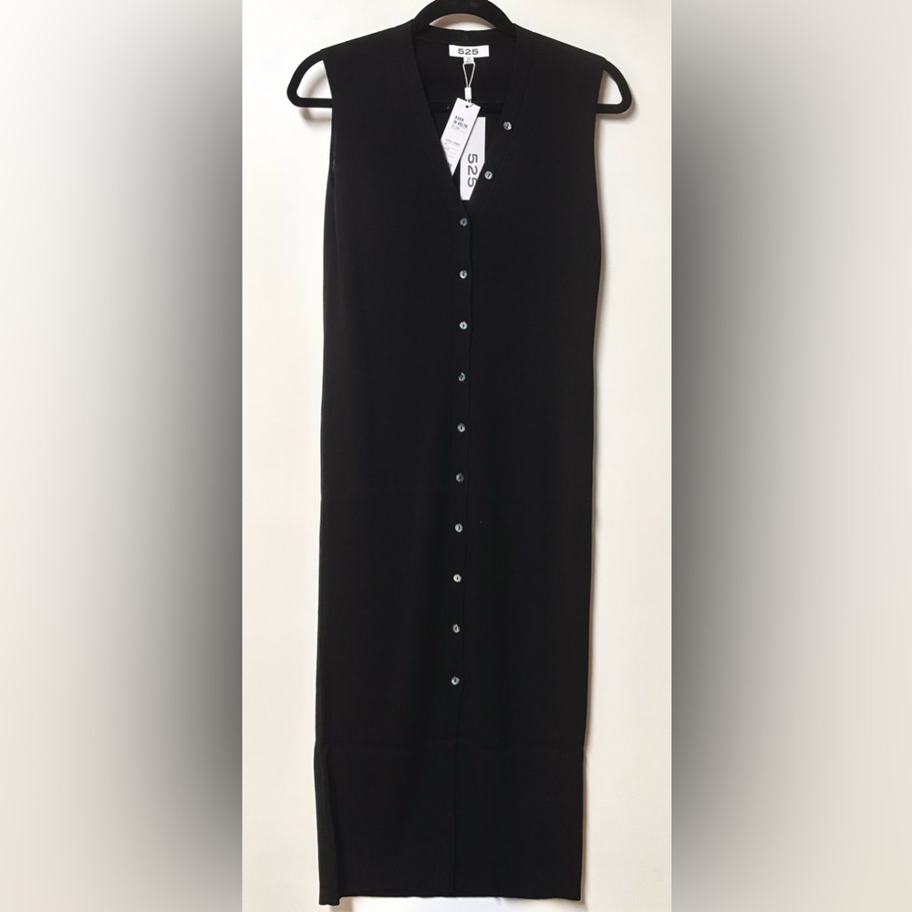 525 America Knit Ribbed Button-Down Maxi Dress or Cardigan- NWT